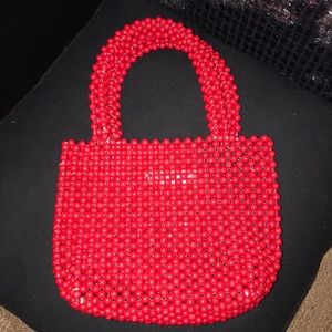 Red bead bag